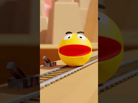 PACMAN'S WORST DAY EVER! Minecraft Rail Takes Him Down thumbnail
