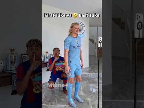 First Take vs Last Take Hit Different ? #shorts #football #haaland thumbnail