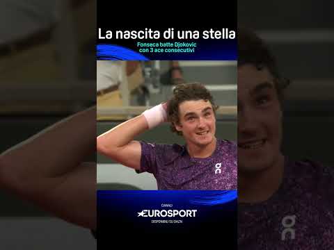𝐋𝐚 𝐧𝐚𝐬𝐜𝐢𝐭𝐚 𝐝𝐢 𝐮𝐧𝐚 𝐒𝐓𝐄𝐋𝐋𝐀 🌟🎾 Fonseca batte Djokovic con 3 ace consecutivi 🤩💥 thumbnail