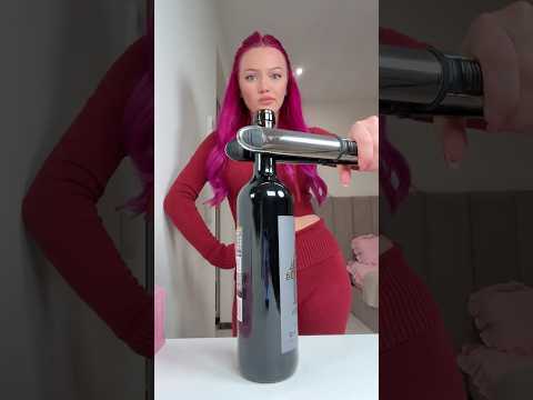 Open a wine bottle without a corkscrew 🍾😱 It works! thumbnail