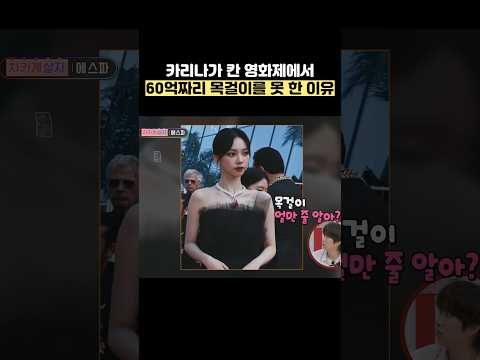 카리나가 칸 영화제에서 60억짜리 목걸이를 못 한 이유 #shorts #아는형님 thumbnail