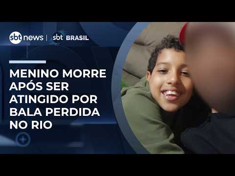 Menino de 12 anos é morto por bala perdida enquanto brincava em quadra no Rio | #SBTBrasil thumbnail