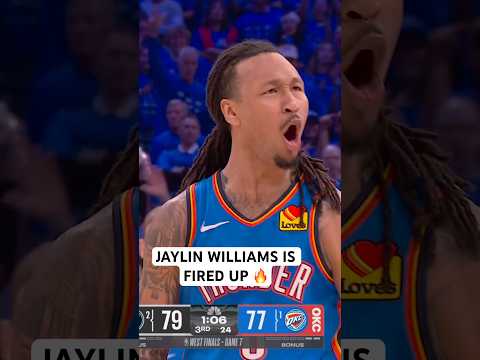 Jaylin Williams getting OKC fired up after knocking down a three thumbnail