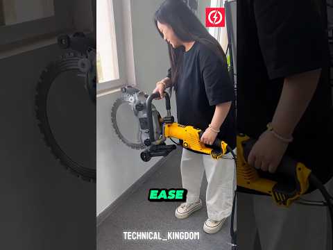High frequency ring saw |  Dustless wall cutting machine ✨ #shorts #tools thumbnail