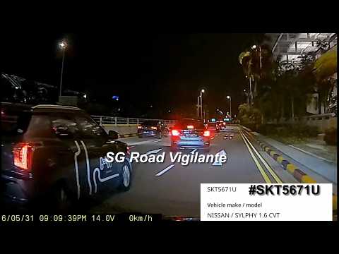31may2026 changi airport t3 #SKT5671U missan sylphy swerve into #SNA1632Z getgo lane & ebrake thumbnail
