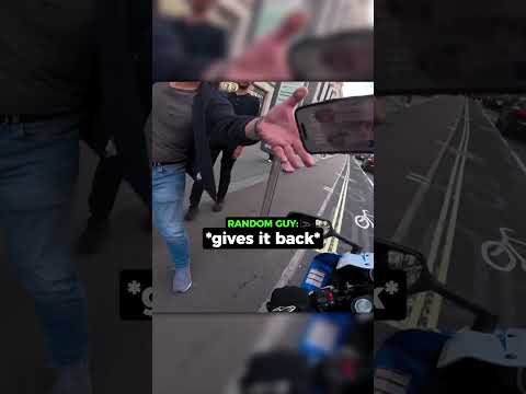 Biker Saves The Day After Lady Drops Her Phone thumbnail