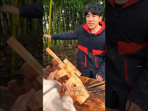 हाथ से बना कर दी Gun ??~ wood toy-woodworking art skill wood / hand crafts #shorts thumbnail
