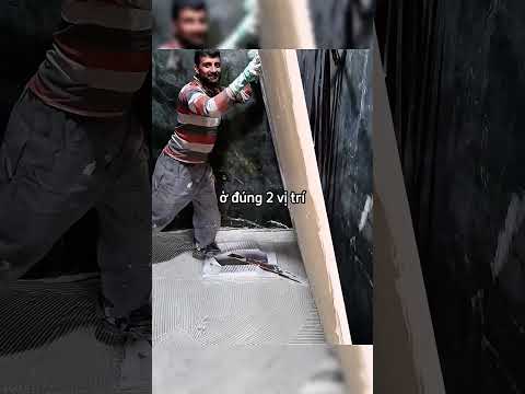 Anh ấy có thể lát những viên gạch khổng lồ chỉ trong một lần????? #shortsvideo thumbnail