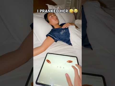 Mia hates cockroaches ?? #shorts #prank #couple thumbnail