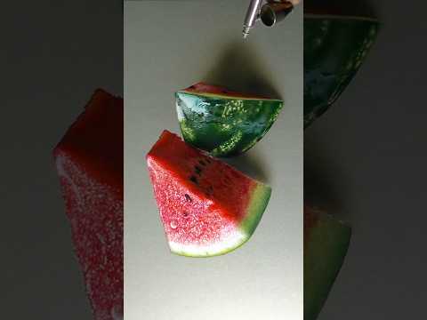 Watermelon slices on paper #art thumbnail