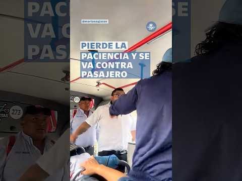 Timbrazos desquician a chofer de transporte y agrede a pasajero #Shorts thumbnail