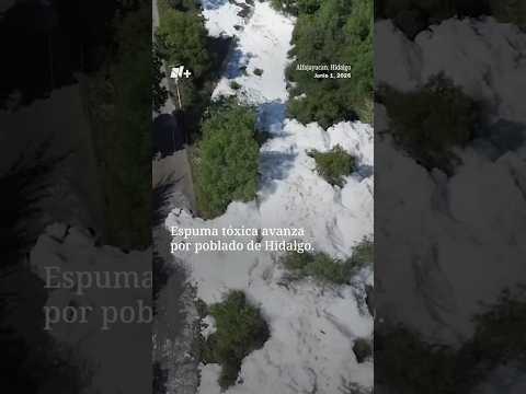 Espuma tóxica avanza por Alfajayucan, Hidalgo y pone en eiesgo a pobladores thumbnail
