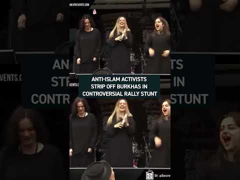 Anti-Islam group staged a controversial stunt at the Unite the Kingdom rally in London ? thumbnail