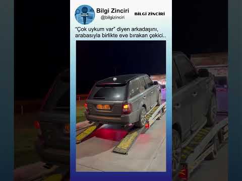 Yorgun Arkadaşını Arabasıyla Yükleyip Eve Bırakan Çekici👏🤔 thumbnail
