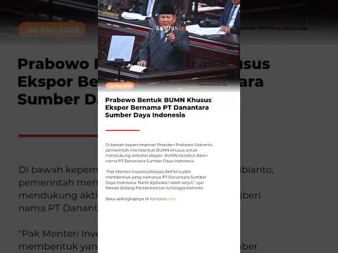 Prabowo Bentuk BUMN Khusus Ekspor Bernama PT Danantara Sumber Daya Indonesia thumbnail