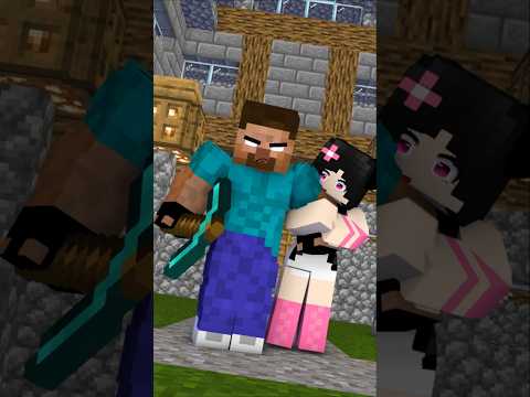 Help Herobrine Build a House for Sadako #shorts #minecraft #trendingshorts #helpherobrine #aphmau thumbnail
