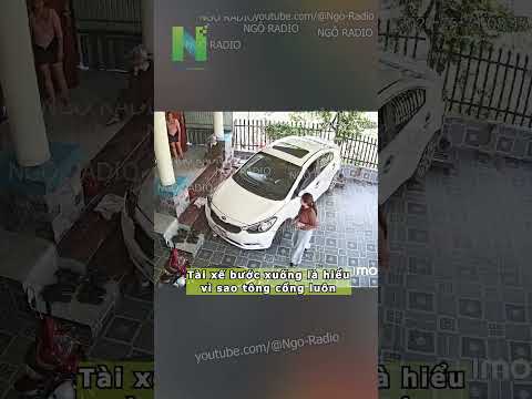 Tài xế bước xuống là hiểu vì sao tông cổng luôn thumbnail