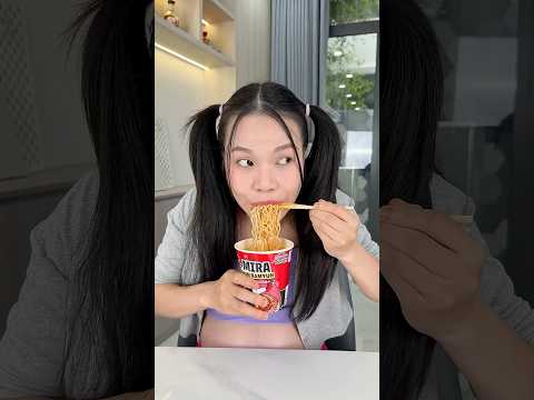 When I Eat Huntrix Instant Noodles 🔥 #funny #shorts thumbnail