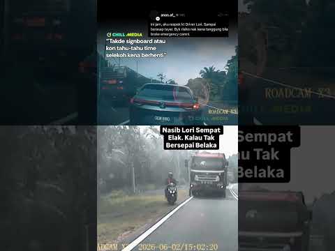 SOP kelaut. Sampai berasap tyar lori nk elak thumbnail