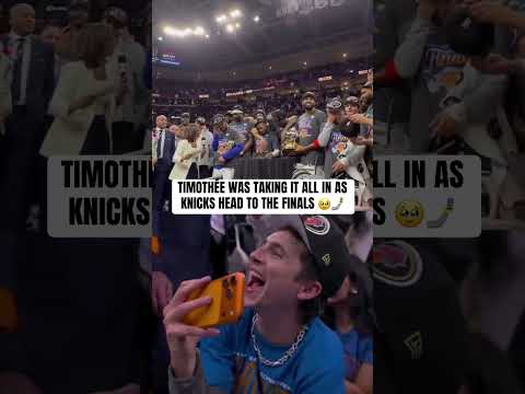 Timothée Chalamet was every Knicks fan last night 🤳 (via: Timothée Chalamet/IG) thumbnail