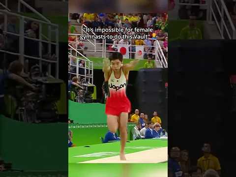 She's the only female gymnast ever to compete this!🤯 #gymnastics #sports #vault #olympics thumbnail