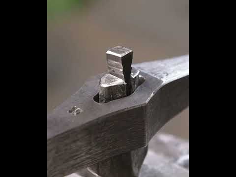 STEEL wedge to STEEL handle! It works!  #blacksmith #hammer #maker thumbnail