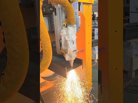 Plasma cutting machine |  H-shaped steel special-shaped mouth cutting #shorts #mechanic thumbnail