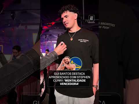 'MENTALIDADE VENCEDORA' 🏀🏀🏀 GUI SANTOS RASGA ELOGIOS A STEPHEN CURRY #shorts thumbnail