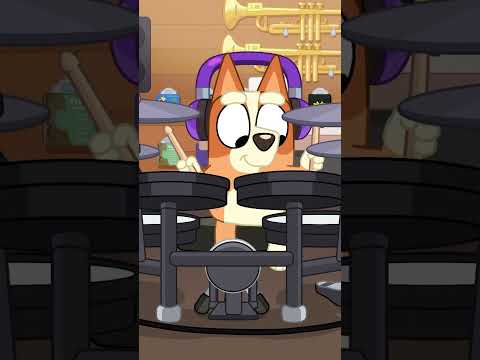 Bingo discovers an electronic drum kit! 🥁🧡 | Bluey Minisodes Drums | Disney Jr. thumbnail