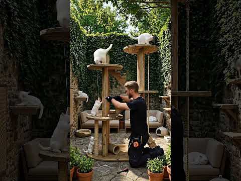 ✅ DIY Luxury Cat Playground Build | Satisfying Timelapse thumbnail