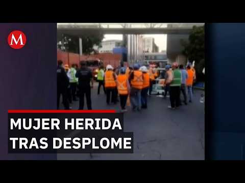 Caída de plafón en puente peatonal del AICM deja una mujer herida thumbnail