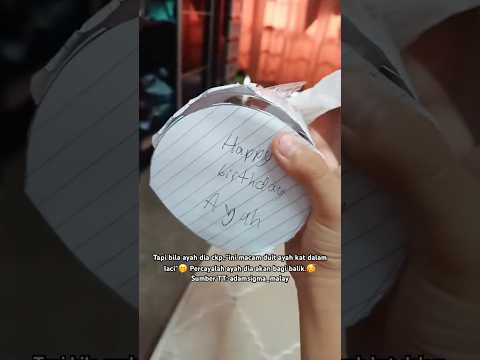 Sweetnya dikk.? Buat surprise bagi hadiah utk befday ayah.? thumbnail