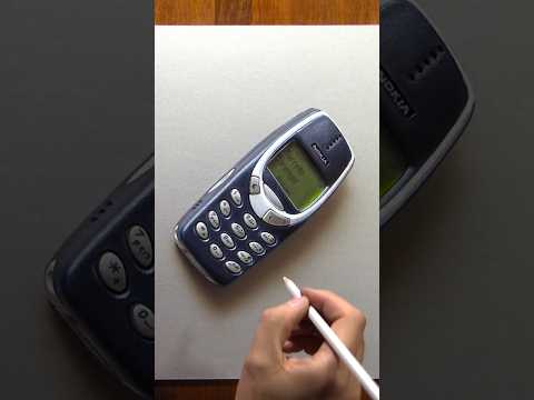 Old cellphone on paper #drawing #art thumbnail