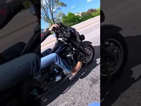 Harley riders ?‍♂️ #fypshorts #harley #biker #motorcyclecrash #motorcycle #crash #fail #stunt thumbnail