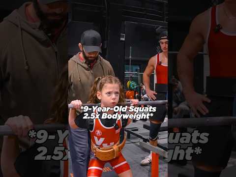 9-Year-Old Squats 2.5x Her Bodyweight! thumbnail