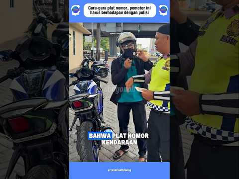 Gara-gara plat nomor, pemotor ini harus berhadapan dengan polisi #short thumbnail