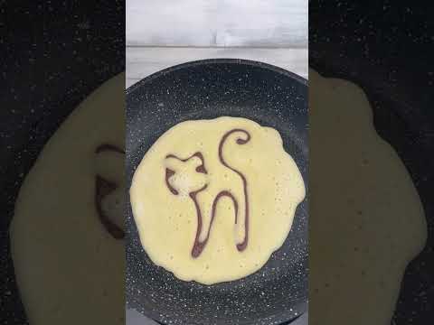 How to make cat pancake for your sweetheart #pancake #cat #crepe thumbnail