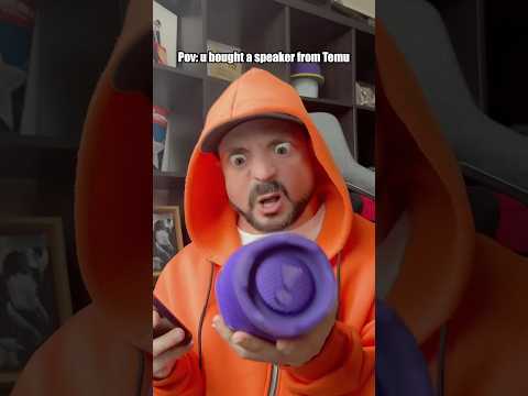 Buying a speaker from Temu means: #funnyvideos #temu #adolescence #shopping #comedy thumbnail