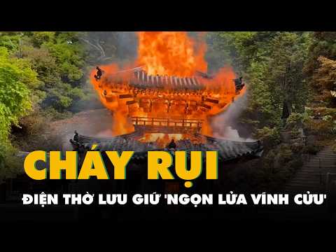 Video điện thờ lưu giữ 'ngọn lửa vĩnh cửu' hơn 1.200 năm ở Nhật Bản bị thiêu rụi thumbnail