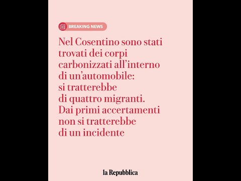 Trovati nel Cosentino quattro corpi carbonizzati in un'automobile thumbnail