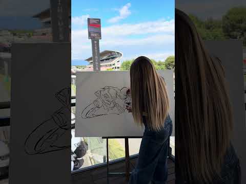 Pintando en el Gran Premio de moto gp #painting #pintura thumbnail