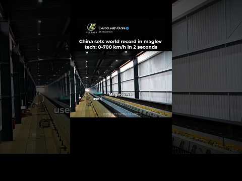 China’s Maglev Train Hits 700 KM/H in 2 Seconds ?⚡ thumbnail