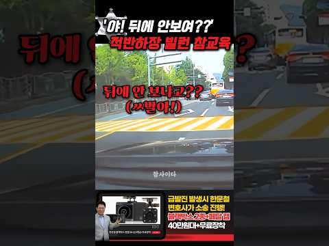 '뒤에 안보냐고??' 적반하장 빌런이 차선을 잘 못 타고는.. thumbnail