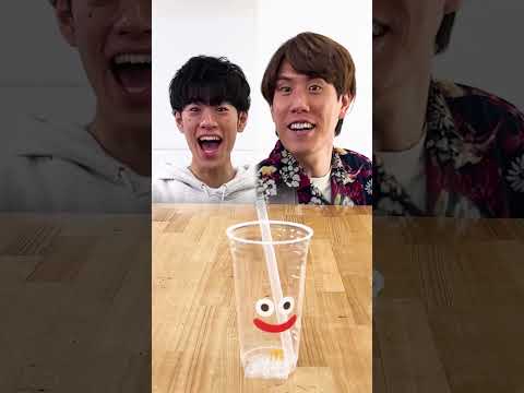 【ABCBA】ストローをコップに投げ入れたら解答権ゲット！ #Shorts thumbnail