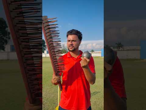 3kg Iron Ball Vs Keel Wala Bat ? #cricketwithvishal #shorts thumbnail