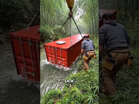 dia membuat tempat persembunyian di dalam gerbong kereta tua di hutan #shortsvideo thumbnail
