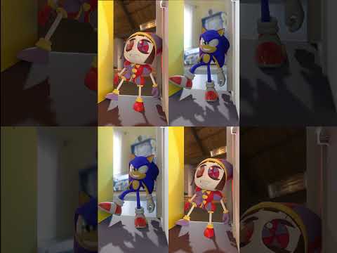 Sonic vs Pomni Stupid Door  #sonic #funnyshorts thumbnail