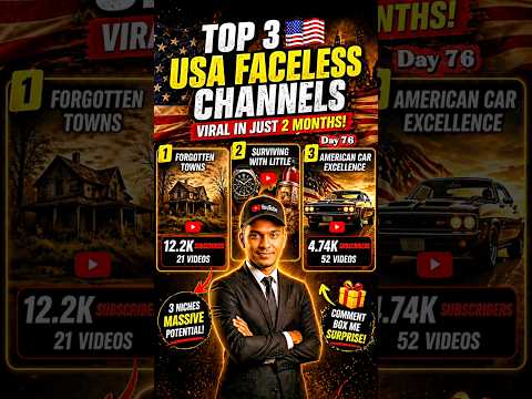 Top 3 Hidden USA Faceless Channels |usa faceless channel ideas #usachannel thumbnail