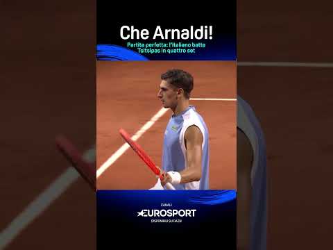 𝐀𝐫𝐧𝐚𝐥𝐝𝐢 𝐝𝐚 𝐬𝐨𝐠𝐧𝐨 🇮🇹 Vittoria in 4 set contro Tsitsipas 🔥 thumbnail