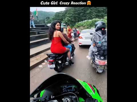 Cute Girl Crazy Reaction 🔥 Road Par | Without Helmet | Live Accident | Zx10r thumbnail